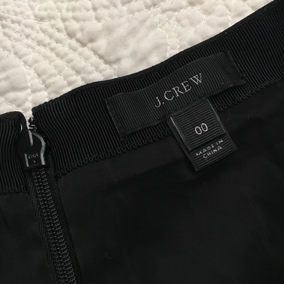 J. Crew Fluted Mini Skirt Double Crepe Black Size 00 - Picture 3 of 6